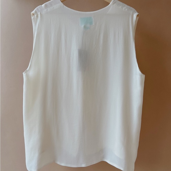 Vintage 100% Silk Cream Tank Top Made in Italy - Picture 3 of 3